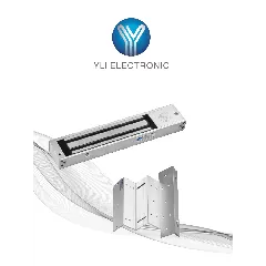 YLI ELECTRONIC--YLI YM180NLEDPACK - Paquete de Cerradura Magnética YM180NLED y Soporte de Fijación tipo ZL / Fuerza de Sujeción 180kg (350LB) / Para puertas de madera, vidrio y metálicas-