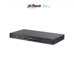 DAHUA--DAHUA CS4226-24ET-240 - Switch PoE de 26 Puertos/ 24 Puertos PoE 10/100/ 2 Uplink 10/100/1000 + 2 Puertos SFP/ 240 Watts Totales/ / Administrable en la Nube por DoLynk Care/ PoE Hasta 250 Metros/ Carcasa Metalica/ Switching 8.8 Gbps/-