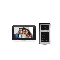 ZKTECO--ZKTECO VK07B53LKit- Kit de Videoportero IP/ Monitor Color de 7 Pulgadas/ Frente de Calle IP55/ Cámara 1080P / PoE/ Apertura con Tarjeta Mifare y Contraseña / Excelente Visión Nocturna-