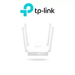 TP-LINK--TP-LINK Archer C24 - Ruteador WiFi AC 750Mbps con 1 puerto WAN RJ45 Fast Ethernet, 4 puertos LAN RJ45 Fast Ethernet, 4 antenas fijas y modos de funcionamiento como enrutador, punto de acceso y extensor de red.-