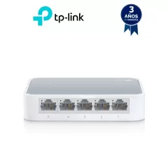 TP-LINK--TP-LINK TL-SF1005D - Switch de escritorio con 5 puertos RJ45 Fast Ethernet, diseño en plástico y configuración plug and play.-