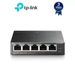 TP-LINK--TP-LINK TL-SF1005P - Switch PoE no administrable con 5 puertos Fast Ethernet, incluyendo 4 puertos PoE AF. Suministro PoE hasta 67W y modo extendido para conexiones de hasta 250m.-