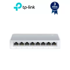 TP-LINK--TP-LINK TL-SF1008D - Switch de escritorio con 8 puertos RJ45 Fast Ethernet, diseño de plástico y configuración plug and play.-