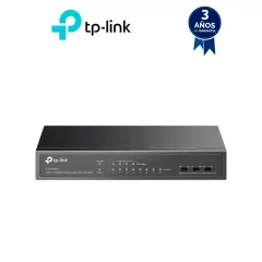TP-LINK--TP-LINK TL-SF1008LP - Switch PoE no administrable con 8 puertos Fast Ethernet, incluidos 4 puertos PoE AF. Ofrece un presupuesto PoE de hasta 41W y soporta modo extendido para conexiones de hasta 250m.-