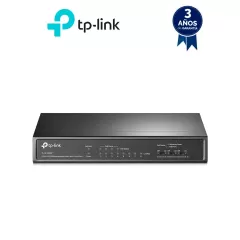 TP-LINK--TP-LINK TL-SF1008P -Switch PoE no administrable con 8 puertos Fast Ethernet, que incluye 4 puertos PoE AF y AT. Ofrece un presupuesto PoE de hasta 66W y soporta modo extendido para conexiones de hasta 250m de longitud.-