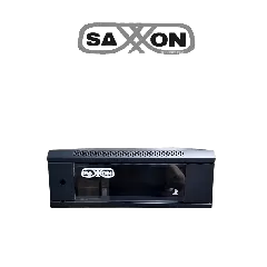 SAXXON--SAXXON SXR4U5404A - Gabinete de Pared Negro / 4 UR / Puerta de Vidrio Templado / Alto 28 cm / Ancho 53 cm / Profundidad 40 cm / Ideal para Grabadores de CCTV-