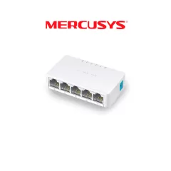 MERCUSYS--MERCUSYS MS105 - Switch no administrable para escritorio con 5 puertos 10/100 Mbps, diseño compacto y función Plug and Play.-