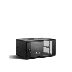 SAXXON--SAXXON SXR6U5406A - Gabinete de Pared Negro / 6UR / Fijo / Puerta de Vidrio Templado / Ancho 530 mm x profundidad 400 mm x alto 300 mm /-