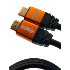 SAXXON--SAXXON SX030HDC - Cable HDMI de 3 metros de alta velocidad / Versión 2.0 / Resolución 4K / Canal de retorno de audio (ARC) / Video 3D / Blindado para reducir interferencias / Chapado en oro / Alta resistencia y durabilidad.-