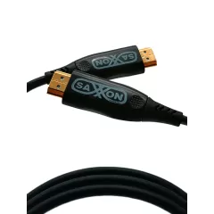 SAXXON--SAXXON SX20HDF047 - Cable HDMI de 20 Metros por Fibra Óptica 4K@60Hz / Fibra 4 hilos + 7 hilos cobre estañado / Compatible con HDMI 2.0 / Alta velocidad 18 Gbps / 3D / HDR / Caja de Aleación de Zinc / Calidad Premium-