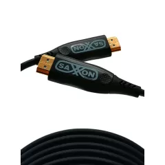 SAXXON--SAXXON SX50HDF047 - Cable HDMI de 50 Metros por Fibra Óptica 4K@60Hz / Fibra 4 hilos + 7 hilos cobre estañado / Compatible con HDMI 2.0 / Alta velocidad 18 Gbps / 3D / HDR / Caja de Aleación de Zinc / Calidad Premium-