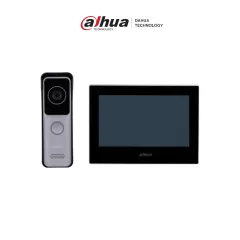 DAHUA--DAHUA KTW02 - Kit de Videoportero IP Wifi/ Monitor de 7 Pulgadas Wifi/ 6&1 E&S de Alarma/ Soporta PoE/ Frente de Calle con Camara de 2 Megapixeles/ Ranura MicroSD/ Apertura de Puerta/ Soporta Hasta 3000 Tarjetas/ IP65/-