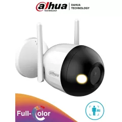 DAHUA--DAHUA F4CN-LED - Cámara IP Bullet Wifi de 4 Megapíxeles/ Full Color/ Microfono Integrado/ 30 Mts de Luz Visible/ Ranura para MicroSD/ IA con Detección de Humanos/ IP67/-