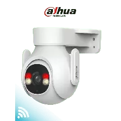 DAHUA--DAHUA DH-P3B-PV- Cámara IP PT WiFi de 3 Megapíxeles con audio bidireccional (micrófono y altavoz), sirena de 110 dB, WiFi 6, detección de personas y vehículos, IP65 y ranura MicroSD.-