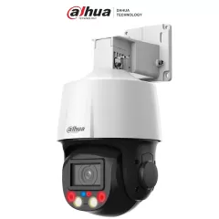 DAHUA--DAHUA SD3E405DB-GNY-A-PV1 - Camara IP PTZ de 4 MP TiOC de 5x de Zoom Optico/ Iluminación Dual Inteligente/ Disuasión Activa con Luz Roja y Azul/ IR de 50 Metros/ Micrófono y Altavoz Integrado/ Audio 2 Vías/ Ranura para MicroSD/ IP66/ PoE-