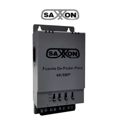 SAXXON--SAXXON ENERGIA PSU1205A-4K - Fuente de poder Regulable Metálica/ Conexión de Hasta 4 Canales/ Voltaje de Ajuste 12V 13V o 15V cc/ Salida de Hasta 5 Amp en los 4 Canales/ Instalación en Pared-