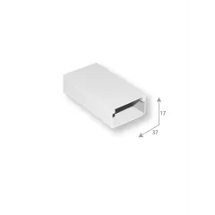 SBE TECH--SBE TECH SEB-1737 - Canaleta plástica / PVC / Una vía / Alto 1.7 cm, Ancho 3.7 cm, Largo 2 metros-