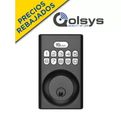 QOLSYS--QOLSYS IQDLK-PGK-MB Cerradura con botón pulsador - Cerradura Inteligente PowerG, color negro mate ( Matted Black )-