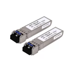 OEM--TCE - SFP+-10G-LR - Par de Transceptores de fibra óptica SFP monomodo / 1310nm / DDM / Conector LC Dual / mini-Gbic / Velocidad 1.25Gbps / Hasta 10 KM de conexión #FO-