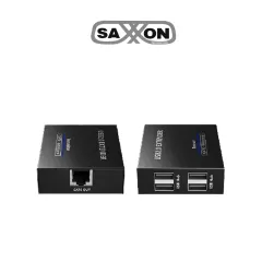 SAXXON--SAXXON LKV100USB - Extensor USB/ 1 Puerto USB de Entrada/ Permite Extender hasta 4 puertos USB de Salida/ Hasta 150m con cable CAT6Com patible con Windows & MAC & Linux-