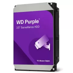 WESTERN DIGITAL--WESTERN DIGITAL WD102PURP - Disco Duro de 10TB Purple PRO/ Especial para Videovigilancia con IA/ Tecnología IA AllFrame/ Interface: Sata 6 Gb/s / Cache 512 M / Hasta 64 Cámaras/ 32 Secuencias de IA para Análisis de Aprendizaje Profundo-