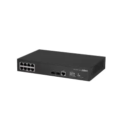 DAHUA--DAHUA DH-AS4300-8GT2GF - Switch Gigabit administrable de capa 2 con 8 puertos 10/100/1000 Base-T y 2 ranuras SFP de 1 Gbps. Ofrece una capacidad de switching de 20 Gbps y viene con una robusta carcasa metálica, ideal para redes de alto rendimiento.-