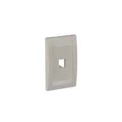 PANDUIT--PANDUIT CFPE1IWY - Placa de pared Vertical / 1 Puerto /Mini-com / Blanco hueso / Con espacio para etiquetas-