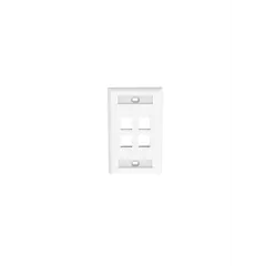 PANDUIT--PANDUIT NK4FWHY - Faceplate de pared / 4 puertos / Color Blanco /La placa frontal NetKey™ es compatible con un módulo Keystone-