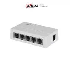 DAHUA--DAHUA DH-SF1005L - Switch para Escritorio 5 Puertos Fast Ethernet con velocidad de transmisión de 10/100 Mbps en un diseño compacto. Su capa 2 soporta un switching de hasta 1 Gbps y una velocidad de reenvío de 0.744 Mbps.-