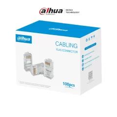 DAHUA--DAHUA DH-PFM976-531 - Caja con 100 Plugs RJ45 Cat5e/ Chapado de Oro de 15 U"/ Clasificación de Resistencia al Fuego UL94V-2/-