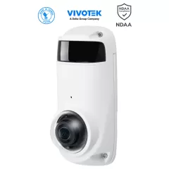 VIVOTEK--VIVOTEK CC9381-HV-v2 - Cámara IP panorámica exterior de 5 MP con visión 180º, Smart IR 15 Mts, IP66, IK10, WDR Pro, Micrófono integrado, Deep Search IA, Smart VCA,Trend Micro, Smart Stream III, NDAA, ONVIF-