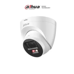 DAHUA--DAHUA IPC-HDW2549T-S-PV - Cámara Domo IP de 5 MP, 30 Mts de Iluminador Dual Inteligente/ Disuasión activa/ Lente 2.8mm/ SMD Plus/ Protección perimetral, Micrófono y Bocina integrados/Audio dos Vías/ IP67/ Ranura MicroSD-