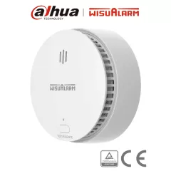 DAHUA--DAHUA WISUALARM HY-SA20A - Detector de Humo Standalone (Autonomo), Sensor Fotoeléctrico, Sonido de Alarma de 85dB, Alarma Visual y Audible, Durabilidad de Batería hasta 10 años, Certificaciones TÜV and CE,-