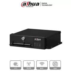 DAHUA--DAHUA DHI-MXVR1004-GFWI - DVR móvil de 4 canales analógicos + 1 IP, Resolución 1080p, Comunicación Ethernet, Wi-Fi y 3G/4G, Incorpora GPS, Principales analíticos: DSM y ADAS, Admite 2 tarjetas SD de hasta 256 (cada una), E&S Alarmas-