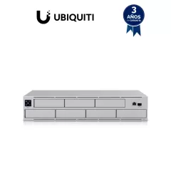 UniFi--UBIQUITI UNVR-PRO - NVR UniFi Protect , 7 bahías de disco duro de 2,5 "/ 3,5" de 8TB c/u , almacena hasta 20 cámaras 4k o 60 cámaras 1080p , pantalla táctil , 1 puerto 10G SFP+ , 1 puerto GbE RJ45 , Configuración automatizada de RAID 1, 5 o 10 HDD.-