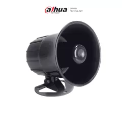 DAHUA--DAHUA DH-ARA16 - Sirena Exterior con alerta potente de 105 dB para mayor seguridad. De diseño robusto en plástico ABS negro, con una alimentación de 12V DC, ideal para proteger cualquier entorno.-
