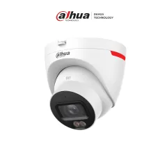 DAHUA--DAHUA DH-IPC-HDW2449T-S-PRO - Cámara IP Domo de 4 MP ofrece tecnología WizColor y WizSense con IA, SMD Plus, lente de 3.6 mm, micrófono integrado, WDR 120 dB, ranura MicroSD, PoE, y protección IP67-
