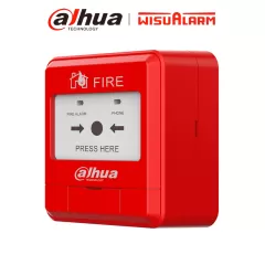 DAHUA--DAHUA WISUALARM HY-1200 - Estacion Manual de Alarma de Emergencia Direccionable/ 2 Hilos sin Polaridad/ Cumple con Norma EN54-11/ Saida Independiente Par de Contactos Normalmente Abiertos/ #LoNuevo #Wisualarm-