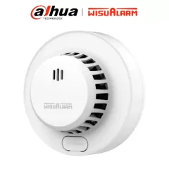 DAHUA--DAHUA WISUALARM DHI-HY-SA13A - Detector de humo Standalone (Autónomo), Sonido de alarma de 85dB, Cuenta con un botón de prueba y silencio, Batería reemplazable, Cobertura de 20-40 m², Alarma visual y sonora-