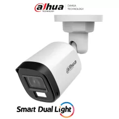 DAHUA--DAHUA HAC-B1A21N-U-IL-A- Cámara Bullet de 2 MP Serie Cooper/ Lente de 2.8 mm Apertura de Hasta 100°/ Iluminación Dual Inteligente 30 Mts IR y 20 Mts Luz Visible/ Micrófono Integrado/ Para Exterior IP67-