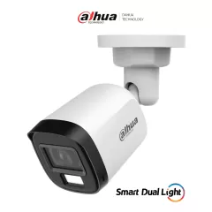DAHUA--DAHUA DH-HAC-B2A21N-U-IL-A- Cámara Bullet de 2 Megapíxeles/ Lente de 2.8 mm Apertura de Hasta 100°/ Micrófono Integrado/ Iluminador Dual Inteligente de Hasta 30Mts de IR y 20Mts Luz Calida/ Para Exterior IP67/ Metálica/ #LoNuevo-