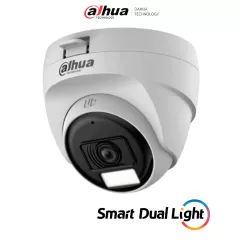 DAHUA--DAHUA HAC-T1A21N-U-IL-A - Cámara Domo de 2 Megapíxeles/ Lente de 2.8 mm Apertura Hasta 100°/ Iluminación Dual Inteligente Hasta 25Mts con IR & 20Mts Luz Calida/ Micrófono Integrado/ Policarbonato/ #LoNuevo-