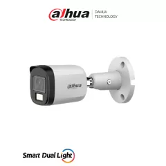 DAHUA--DAHUA DH-HAC-B2A51N-U-IL-A- Cámara Bullet 5 MP Serie Cooper/ Lente 2.8 mm Apertura Hasta 106°/ Iluminación Dual Inteligente/ Iluminación Hasta 30Mts IR + 20Mts Luz Calida/ Micrófono Incorporado/ Metal/ Para Exterior IP67-
