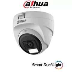 DAHUA--DAHUA DH-HAC-T1A51N-U-IL-A- Cámara Domo 5 Megapixeles/ Lente 2.8 mm Apertura Hasta 106°/ Iluminación Dual Inteligente/ Micrófono Incorporado/ Iluminación Hasta 25Mts IR + 20Mts Luz Calida/ Plástico/ Ideal para Interior/ #LoNuevo-
