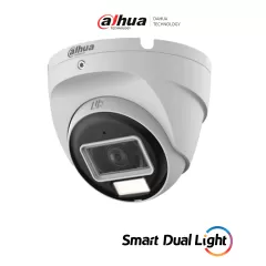 DAHUA--DAHUA DH-HAC-T2A51N-U-IL-A- Cámara Domo 5 Megapixeles/ Lente 2.8 mm con Apertura de Hasta 100°/ Iluminación Dual Inteligente/ Micrófono Integrado/ Iluminación de Hasta 30Mts IR + 20Mts Luz Calida/ Metal/ IP67/ Para Exterior/ #LoNuevo-