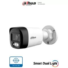 DAHUA--DAHUA DH-HAC-HFW1200RL-IL-T - Camara Bullet de 2 Megapixeles/ Audio Bidireccional/ Iluminación Dual Inteligente Hasta 30m/ Lente de 2.8mm Apertura de 111°/ Plástico/ #LoNuevo-