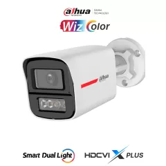 DAHUA--DAHUA DH-HAC-HFW1249XN-IL-A-PRO -Cámara Bullet HDCVI 2MP WizColor/HDCVI X PLUS/ Imagen 24 Horas a Color/ Corrección de Distorsión de Imagen mediante IA/ Iluminador Dual Inteligente/ Hasta 50m de Dist de Ilumi/Doble Mic Incorp/Visión de Hasta 101°-