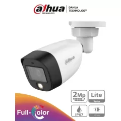 DAHUA--DAHUA HAC-HFW1209C-LED - Cámara Bullet Full Color 1080p/ Lente de 2.8 mm/ 106 Grados de Apertura/ Luz Blanca de 20 Mts/ DWDR/ Starlight/ IP67/ Soporta CVI/AHD y CVBS/-