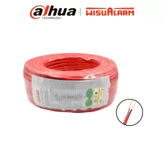 DAHUA--DAHUA WISUALARM 2X18AWG-U- Bobina de 305 metros de cable sin blindaje para alarma de Incendio, Listado por UL, Revestimiento de PVC UL105 °C de alta resistencia al fuego, Fabricado con aislamiento de cloruro de polivinilo UL105 °C altamente ignífugo-