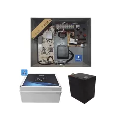 YONUSA--YONUSA PACKEY12000127P - Paquete de energizador de 12,000V para un cerco eléctrico de hasta 3500 mts lineales/ Incluye modulo wifi para manejo y recepción de alertas desde celular/ Batería de respaldo de regalo-